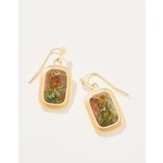 Spartina Stone Drop Earrings Unakite