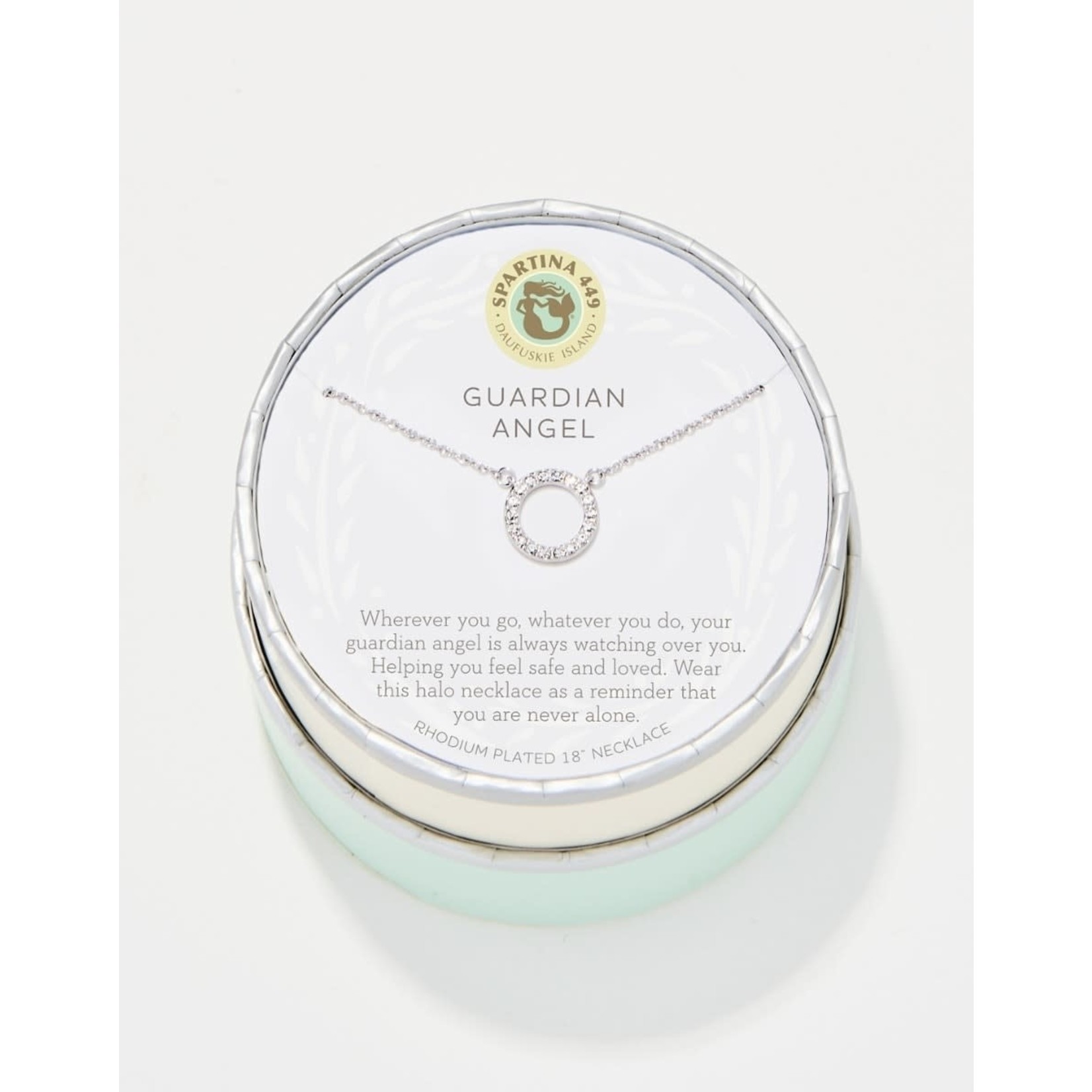 Spartina SLV Necklace 18” Guardian Angel/Halo Slvr