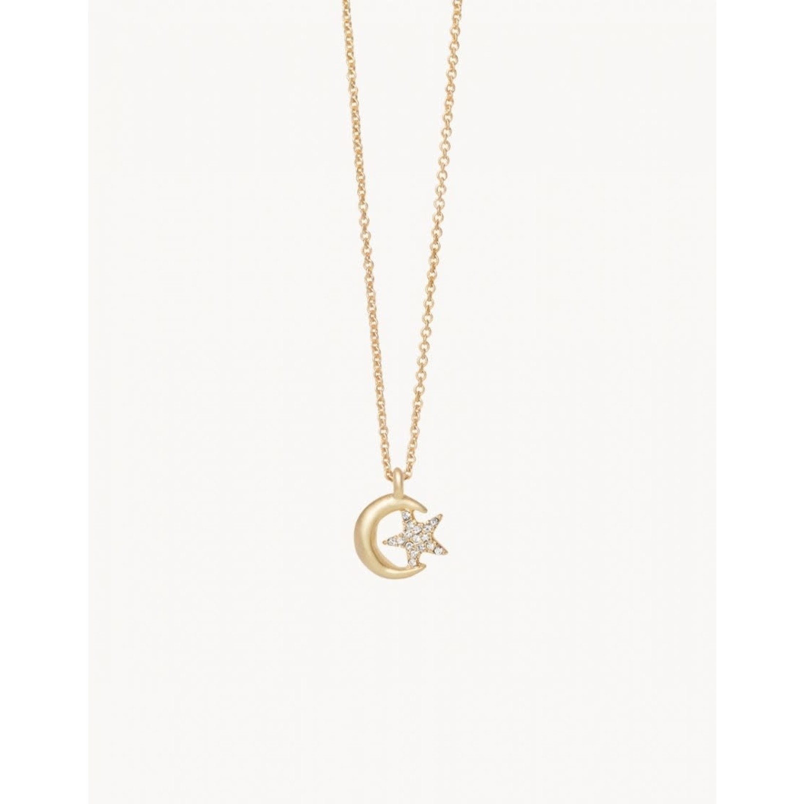 Spartina Sea La Vie Necklace 18" Shooting Star/Moon Star Gold