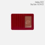 HOBO Euro Slide in Crimson Polished Leather