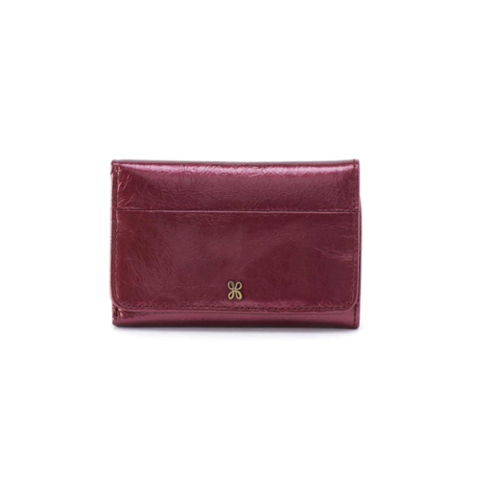 HOBO Jill Iris Metallic Leather Logo Wallet