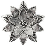 Magic Scarf Silver Flower Design Magnetic Brooch