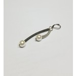 Sea Lily Silver/Slate Wave PW Pearl Earrings