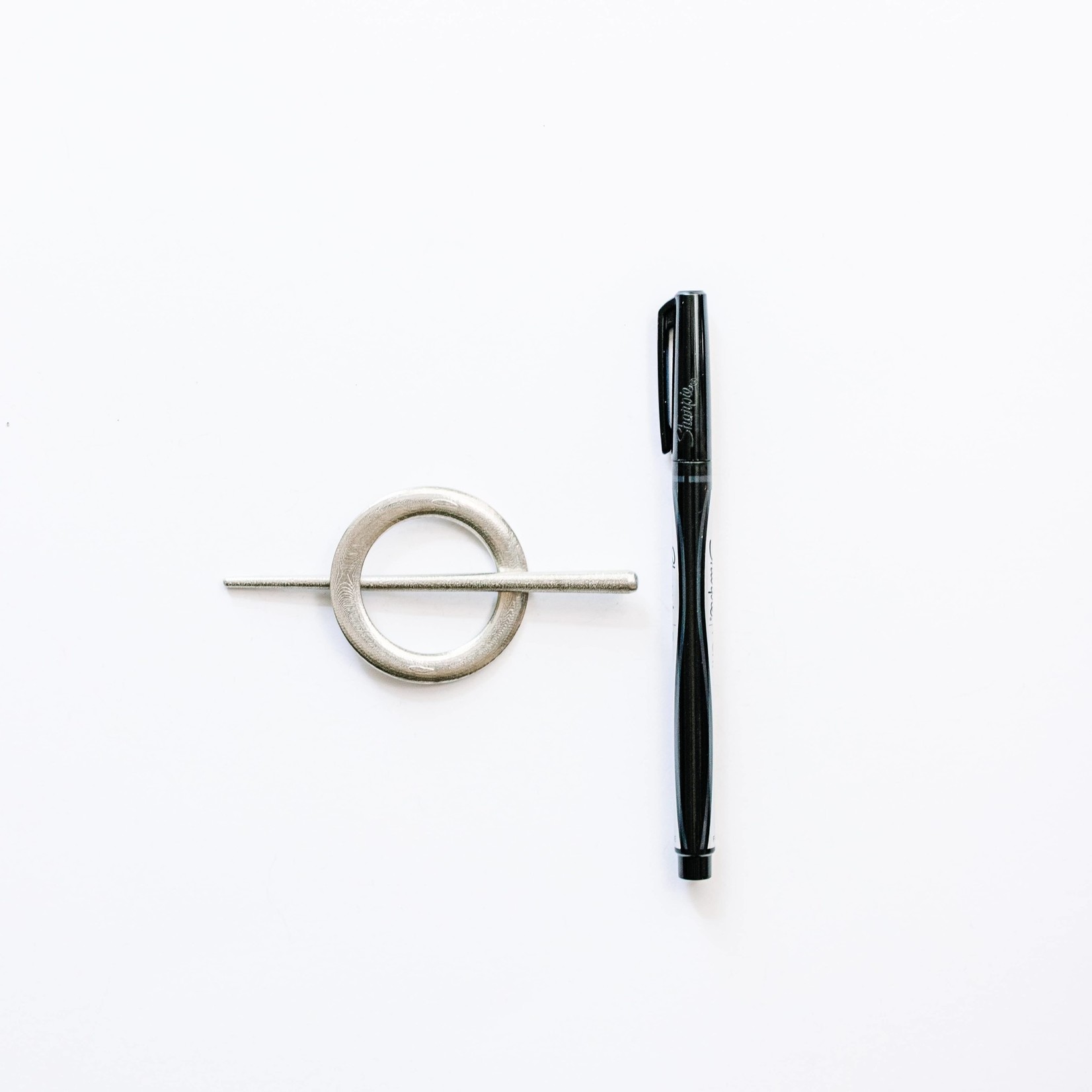 Handmade Pewter Scarf Ring & Pin