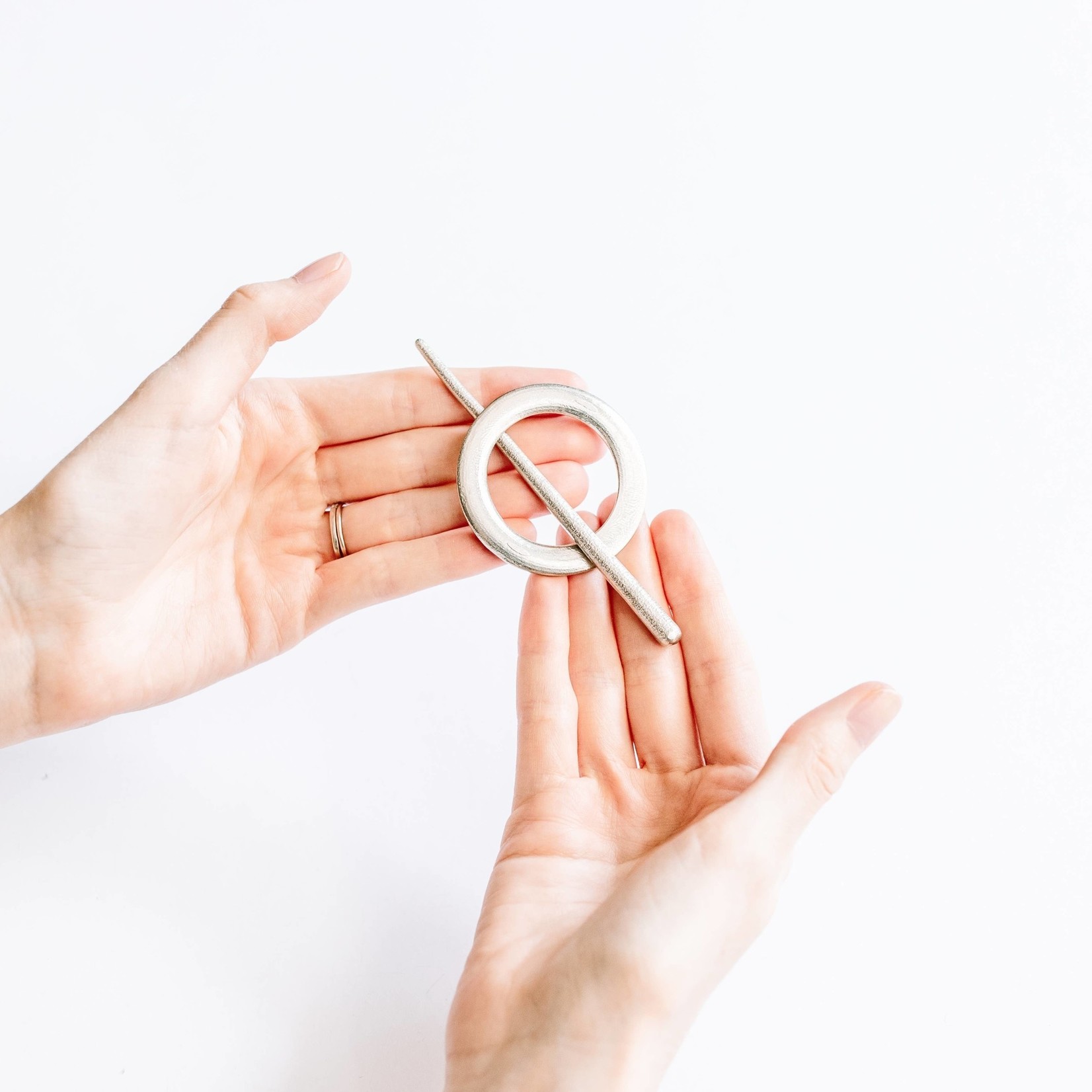 Handmade Pewter Scarf Ring & Pin