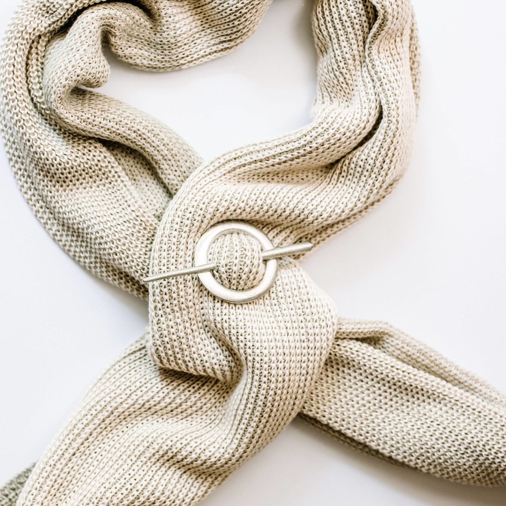 Handmade Pewter Scarf Ring & Pin