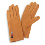 Magic Scarf Multi-Color 4 Btn Jersey Texting Gloves in Camel