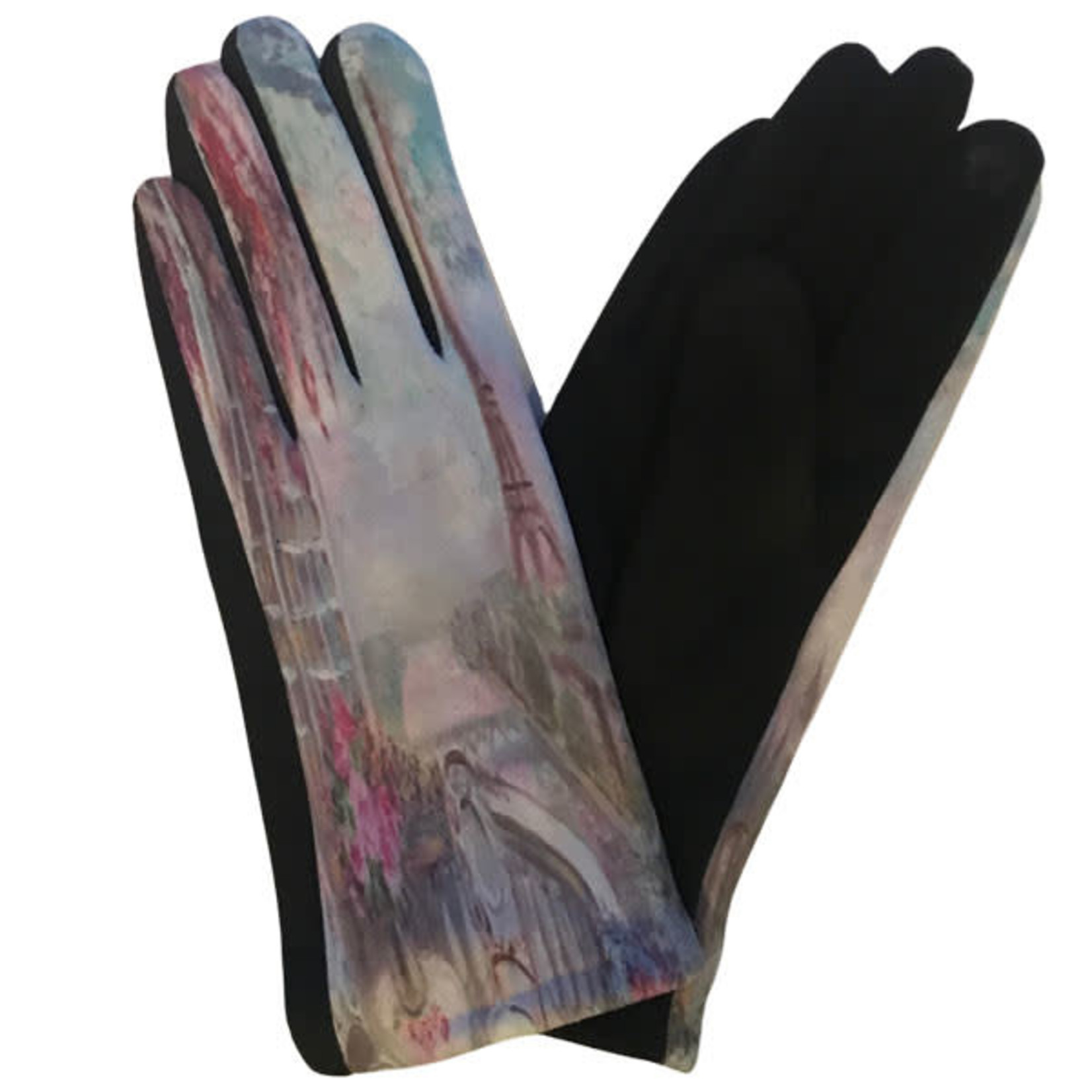 Magic Scarf Art Inspired Touch Screen Gloves - Eiffel Tower