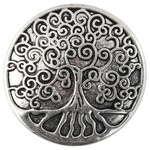 Magic Scarf Silver Tree of Life Magnetic Brooch