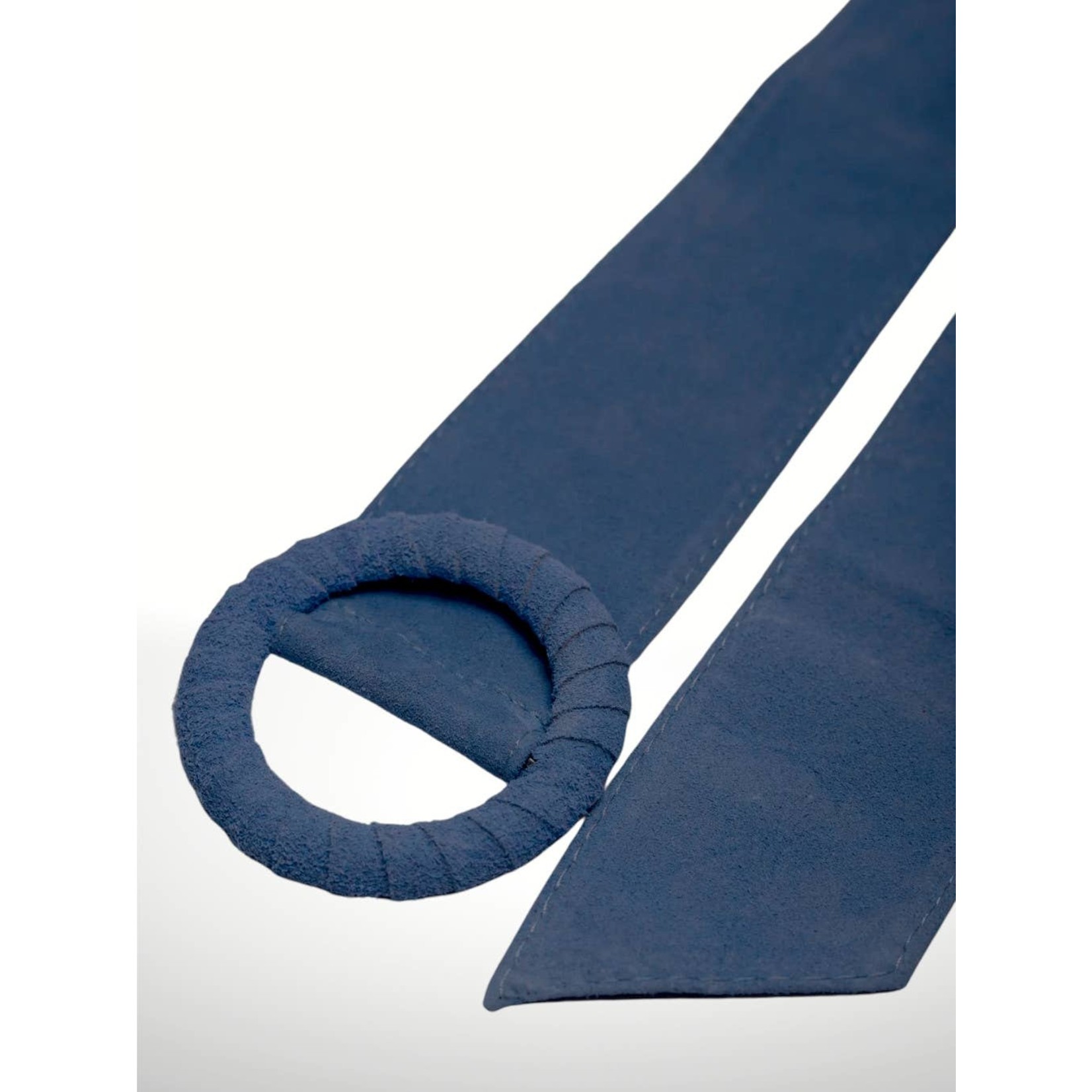 Italian’s Leather Serraje Nivea Suede Leather Belt in Cowboy Blue