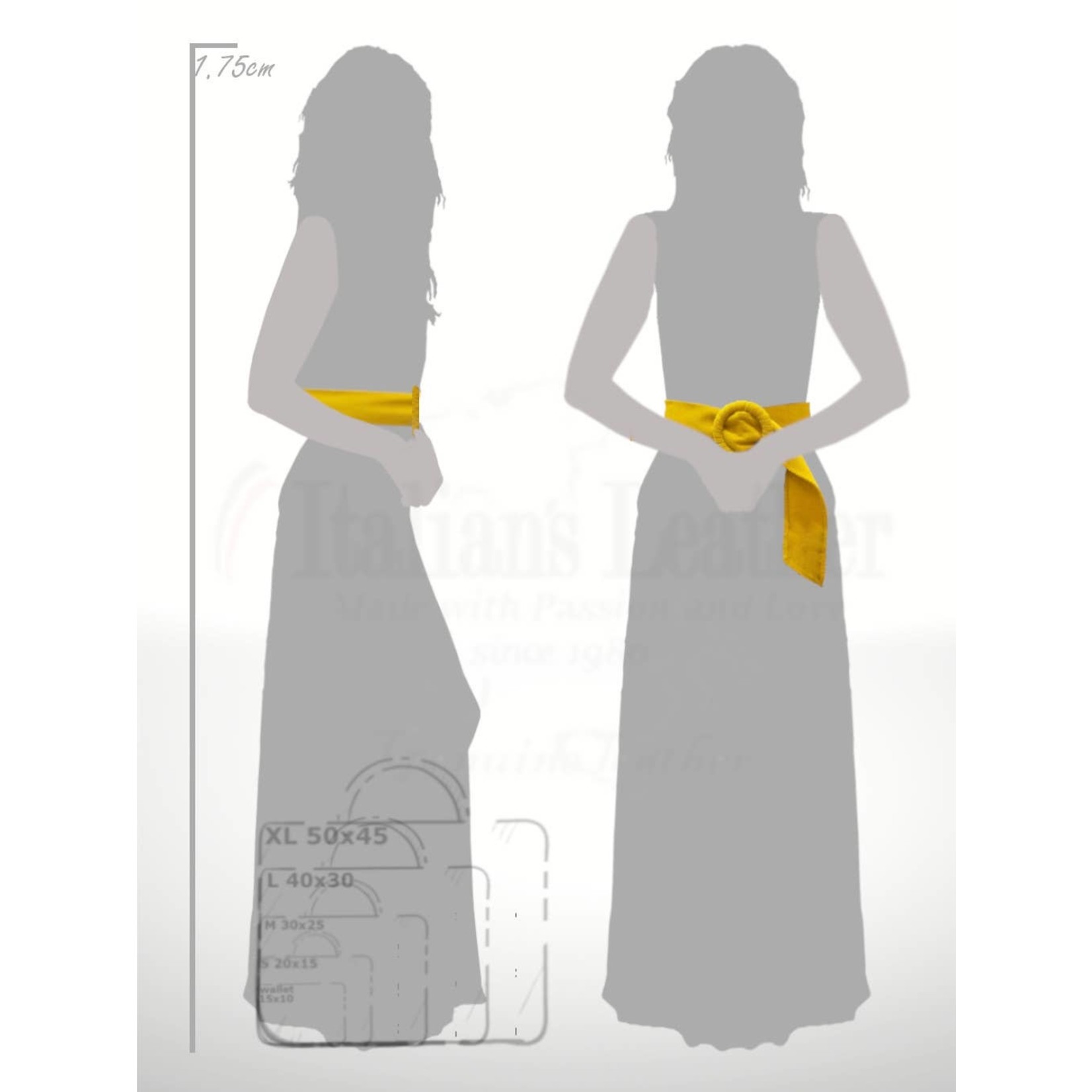 Nivea Italian Made Suede Leather Belt in Grey