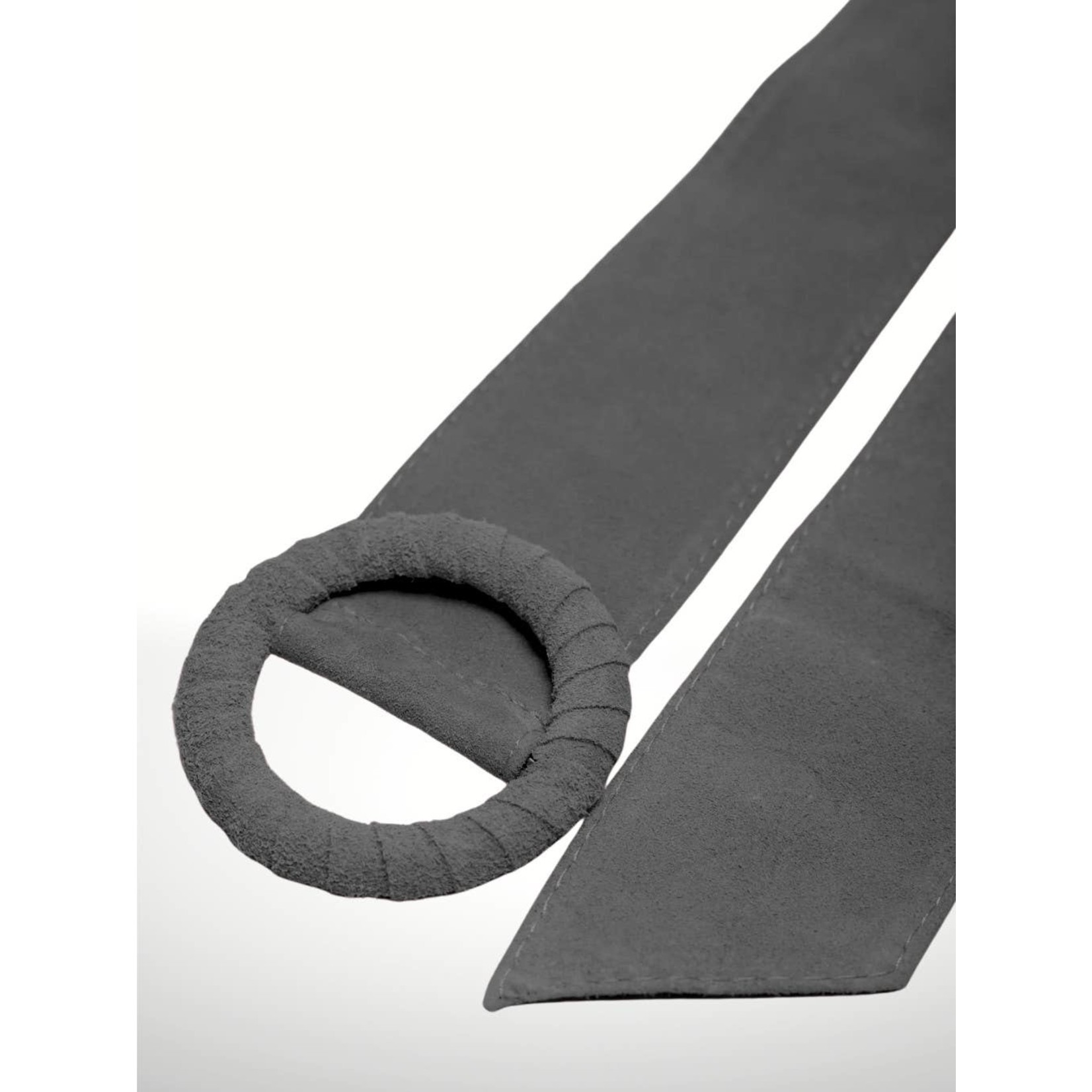 Italian’s Leather Nivea Italian Made Suede Leather Belt in Grey