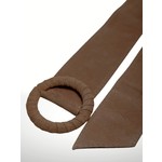 Italian’s Leather Nivea Italian Made Suede Leather Belt in Taupe