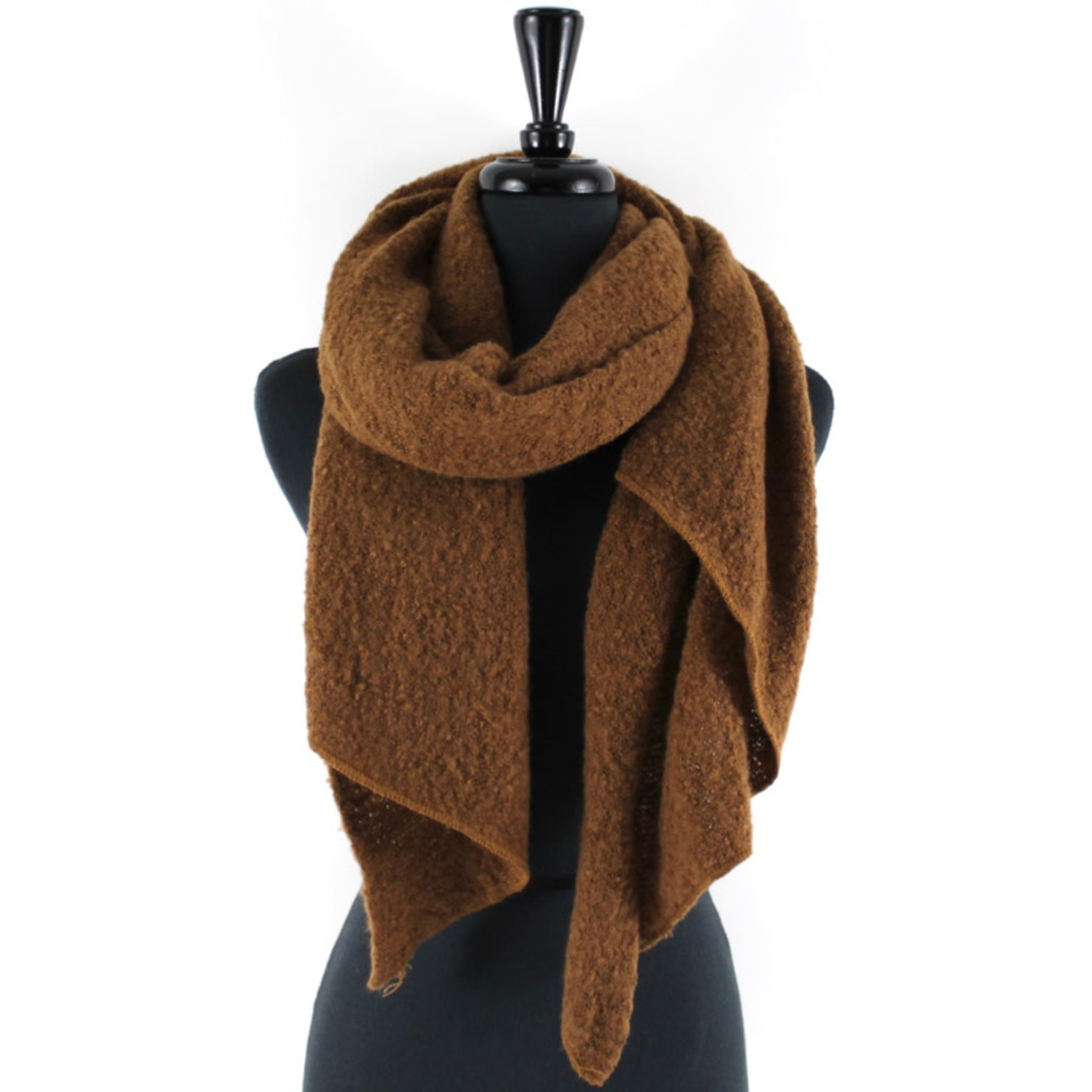 Pretty Persuasions Poly Fuzzy Scarf in Brown