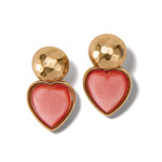 Brighton Loving Heart Pink Gold Earrings