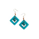 Organic Tagua Jewelry Irina Tagua Earrings in Turquoise