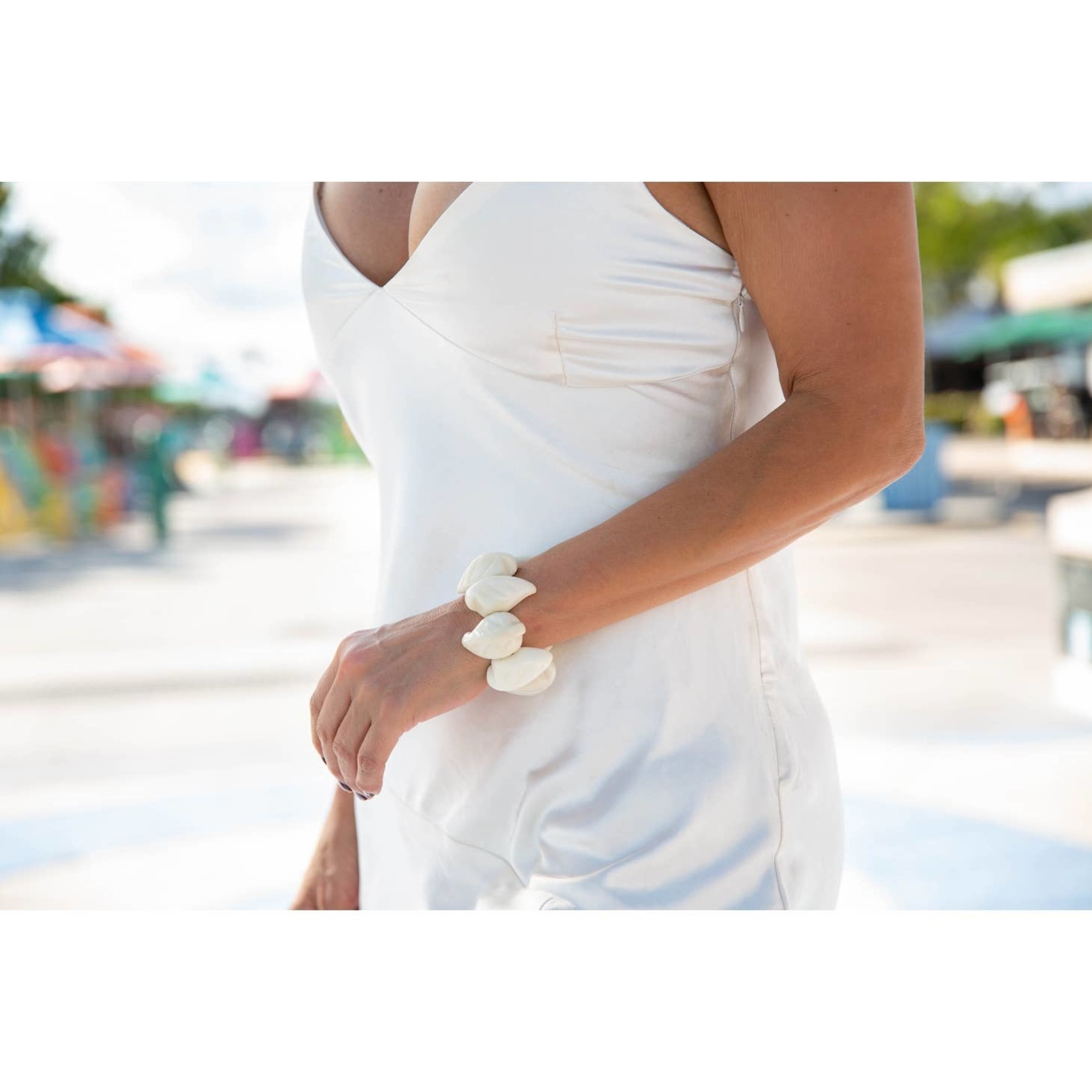 Organic Tagua Jewelry Alyssa Tagua Bracelet in Ivory