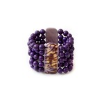 Organic Tagua Jewelry Merida Tagua Bracelet in Purple