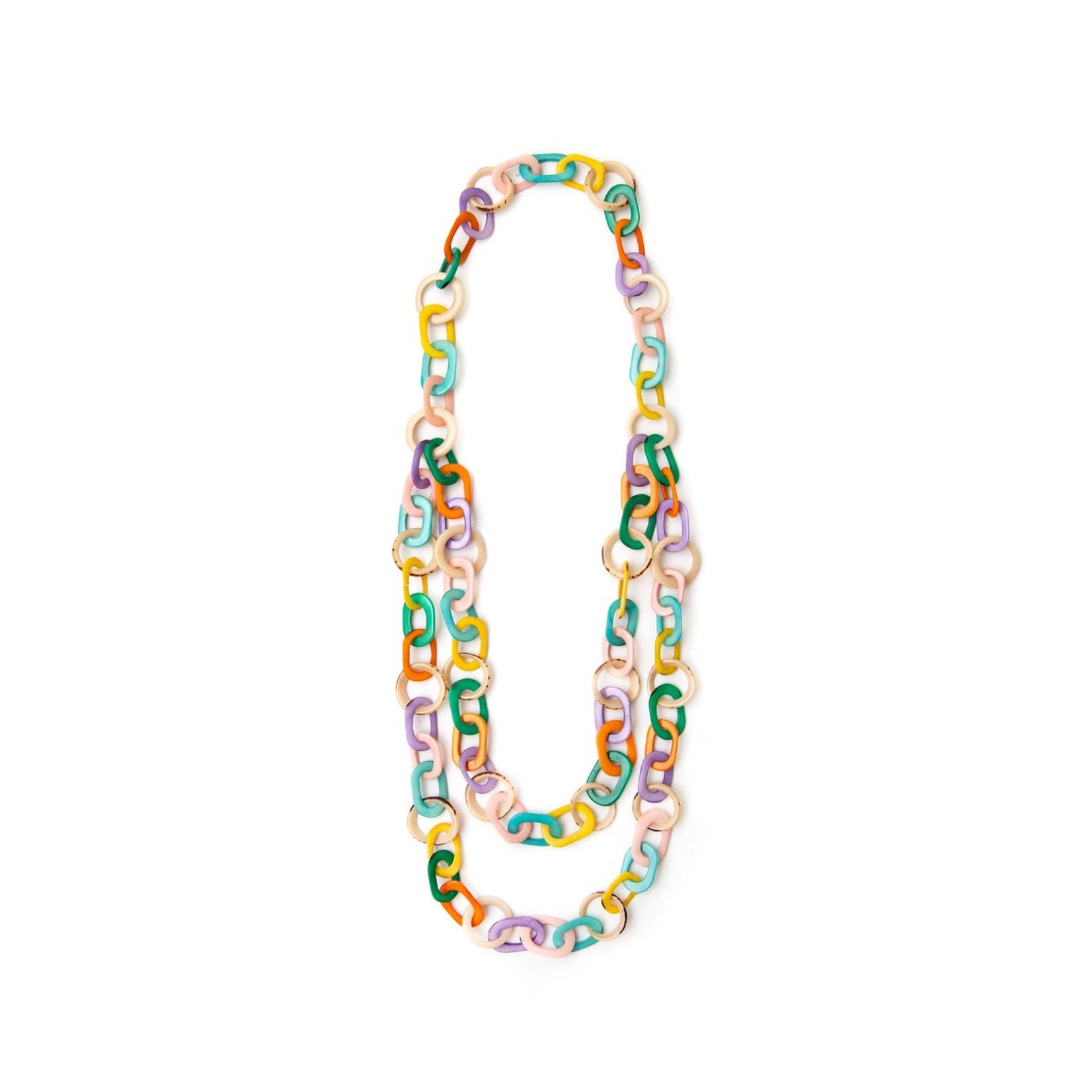 Organic Tagua Jewelry Creta Tagua Layered Necklace in Multi