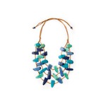 Organic Tagua Jewelry Hydra Tagua Necklace in Turquoise Combo