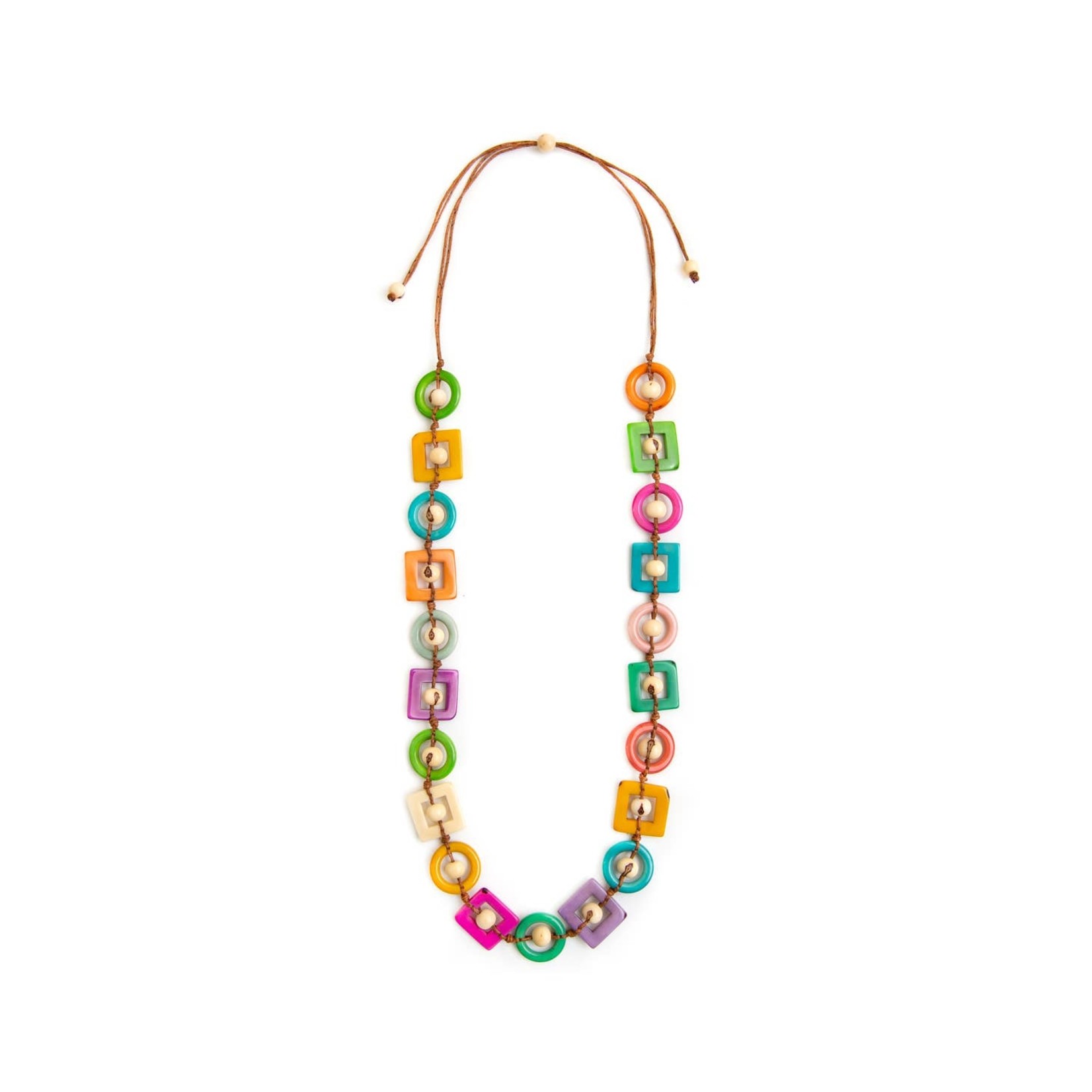 Organic Tagua Jewelry Irina Tagua Necklace in Multi