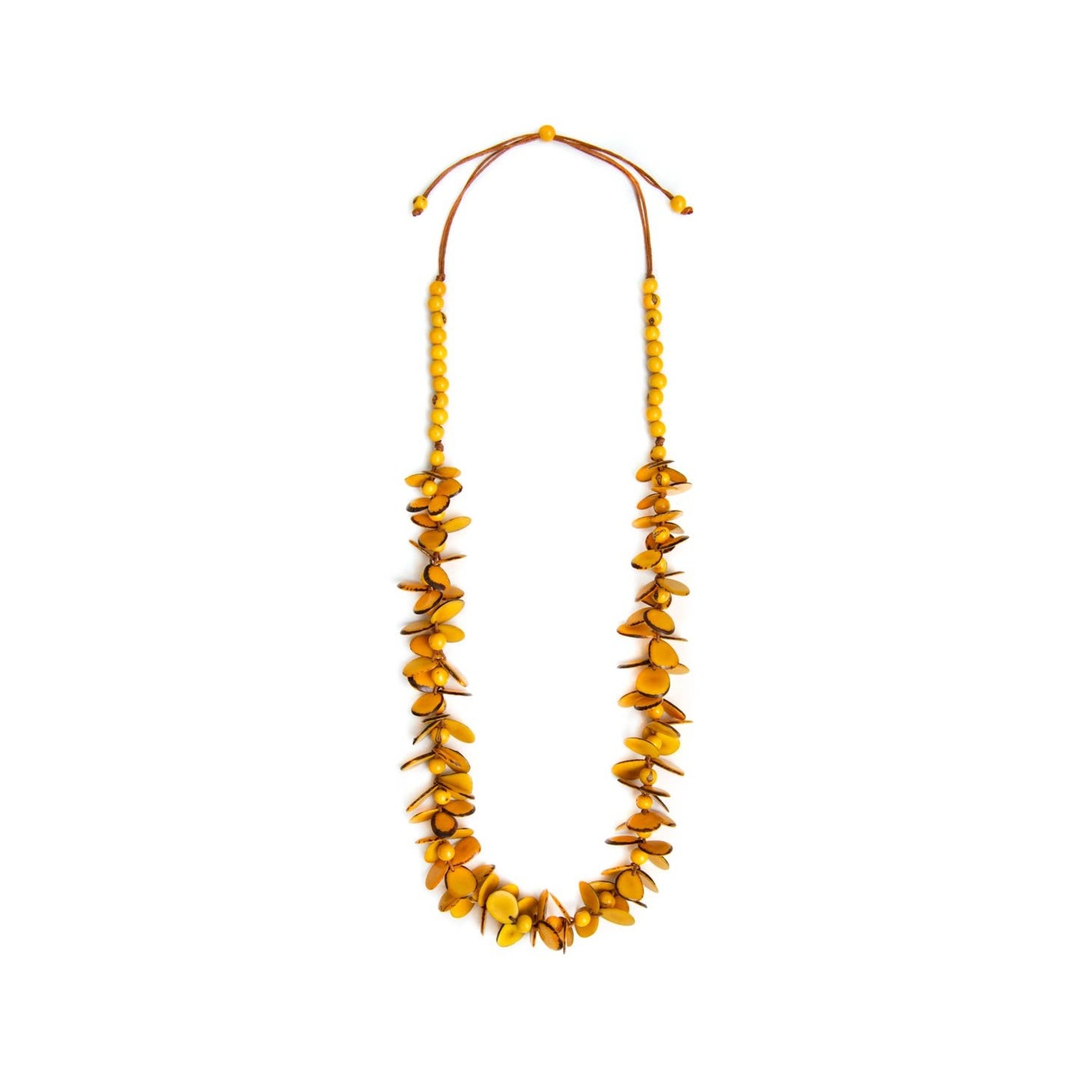 Organic Tagua Jewelry Mariela Tagua Necklace in Yellow