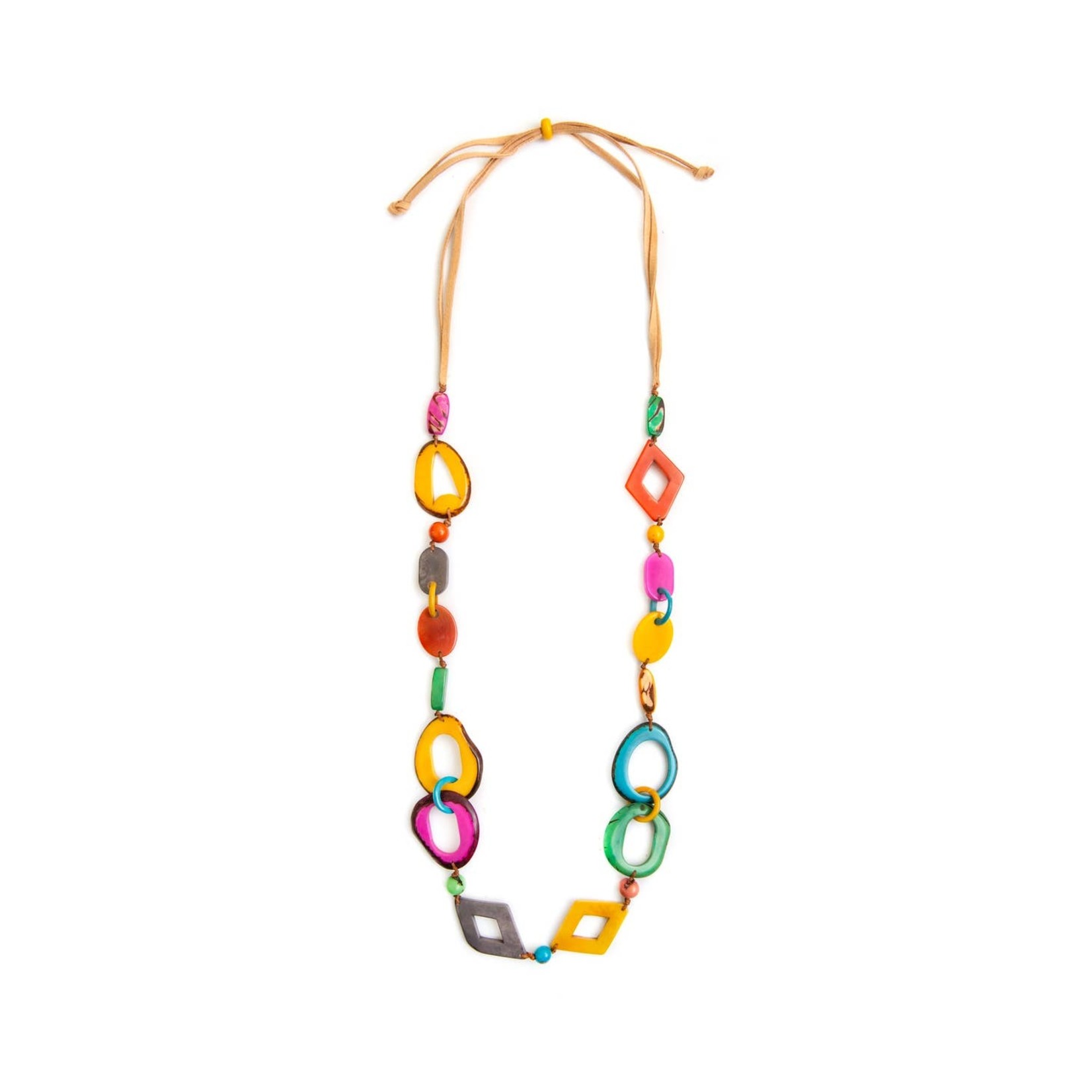 Organic Tagua Jewelry Rita Tagua Necklace in Multi