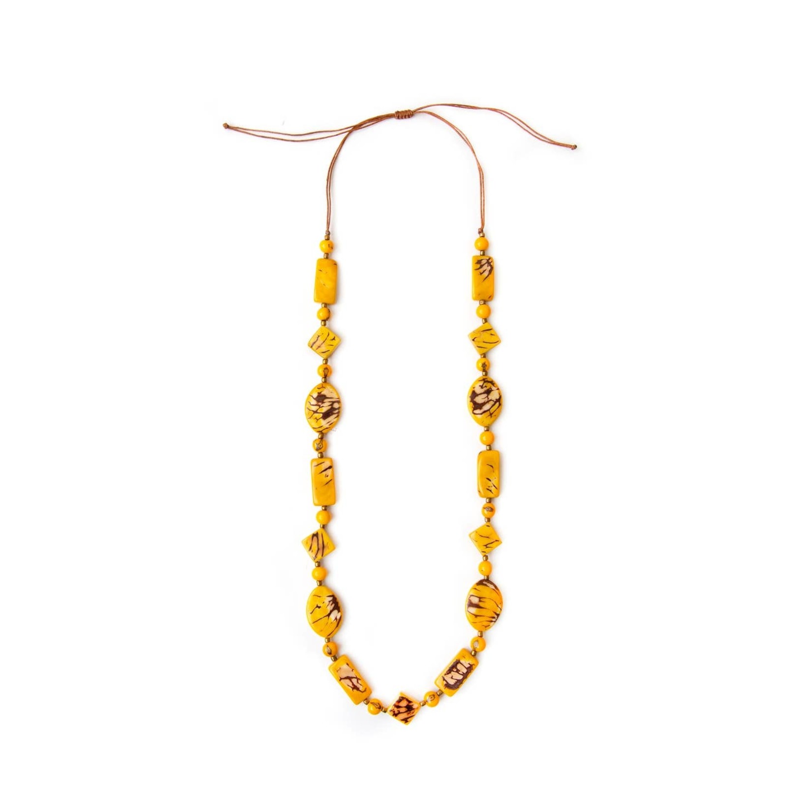 Organic Tagua Jewelry Soledad Tagua Necklace in Yellow