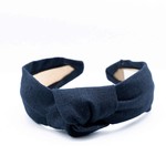 Maddie and Me Handmade Navy European Linen Knotted Headband