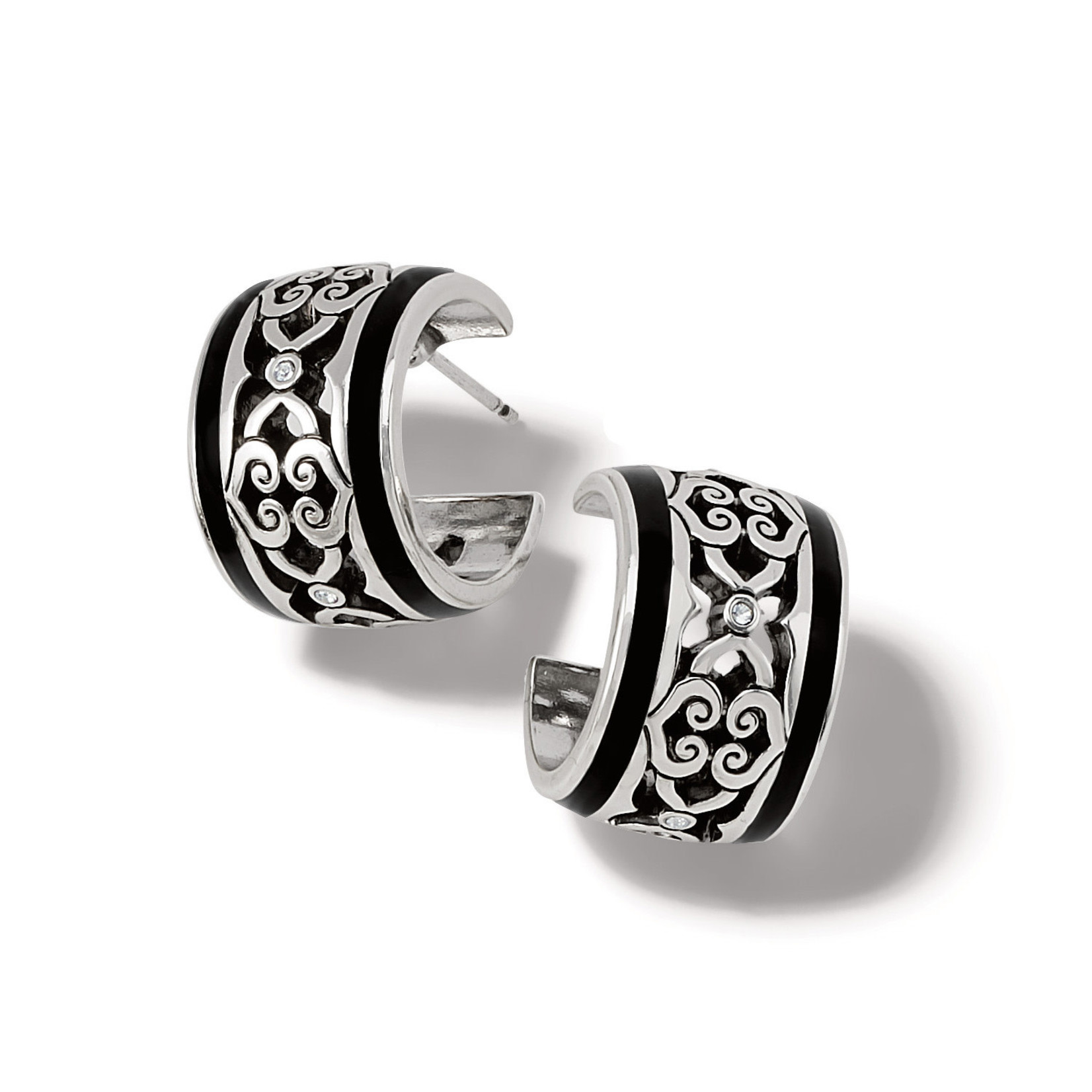 Brighton Intrigue Soirée Black Hoop Earrings