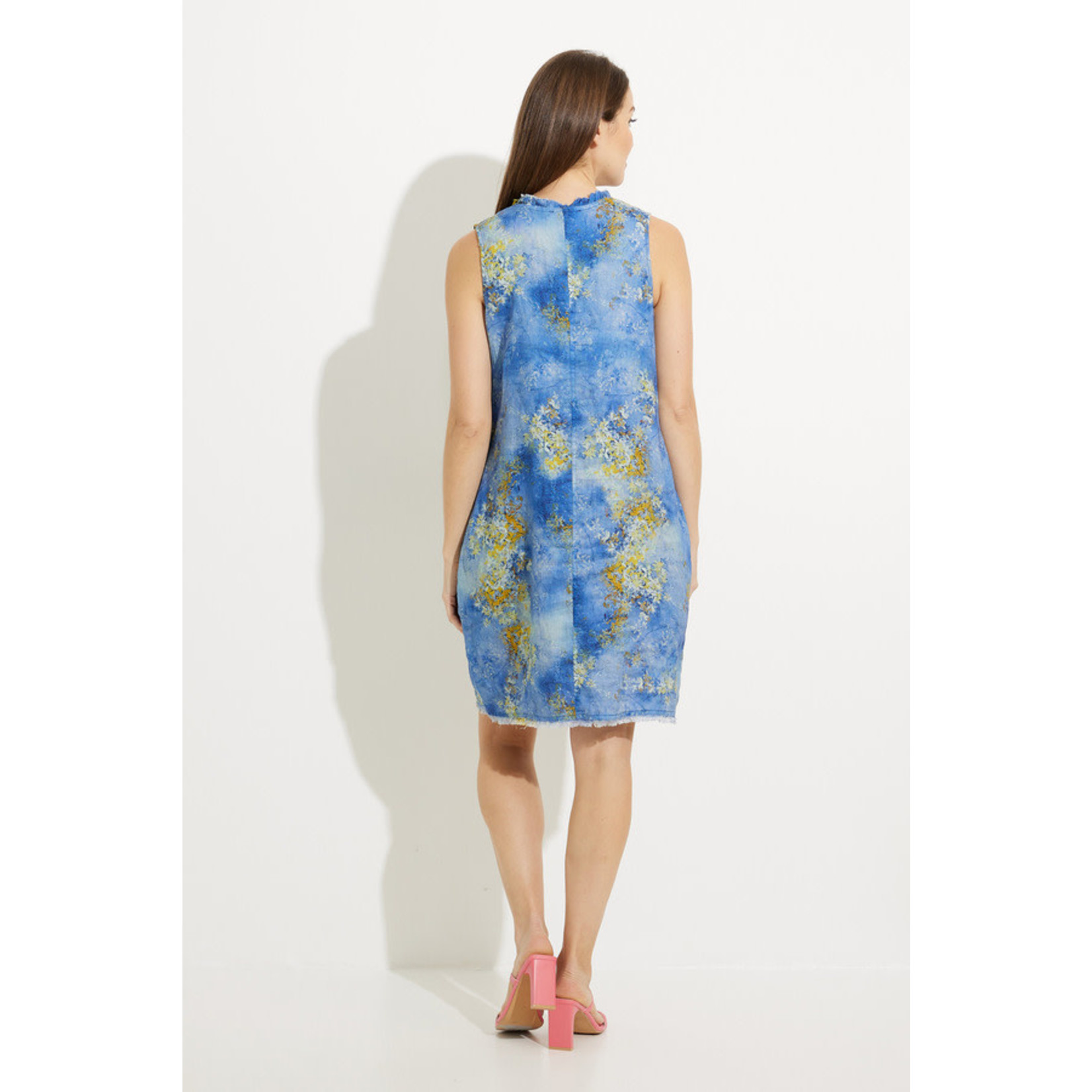 Alison Sheri Floral V-Neck Dress in Blue
