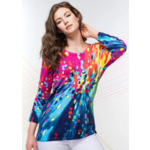 Elena Wang Pullover Sweater in Multicolor Tie Die