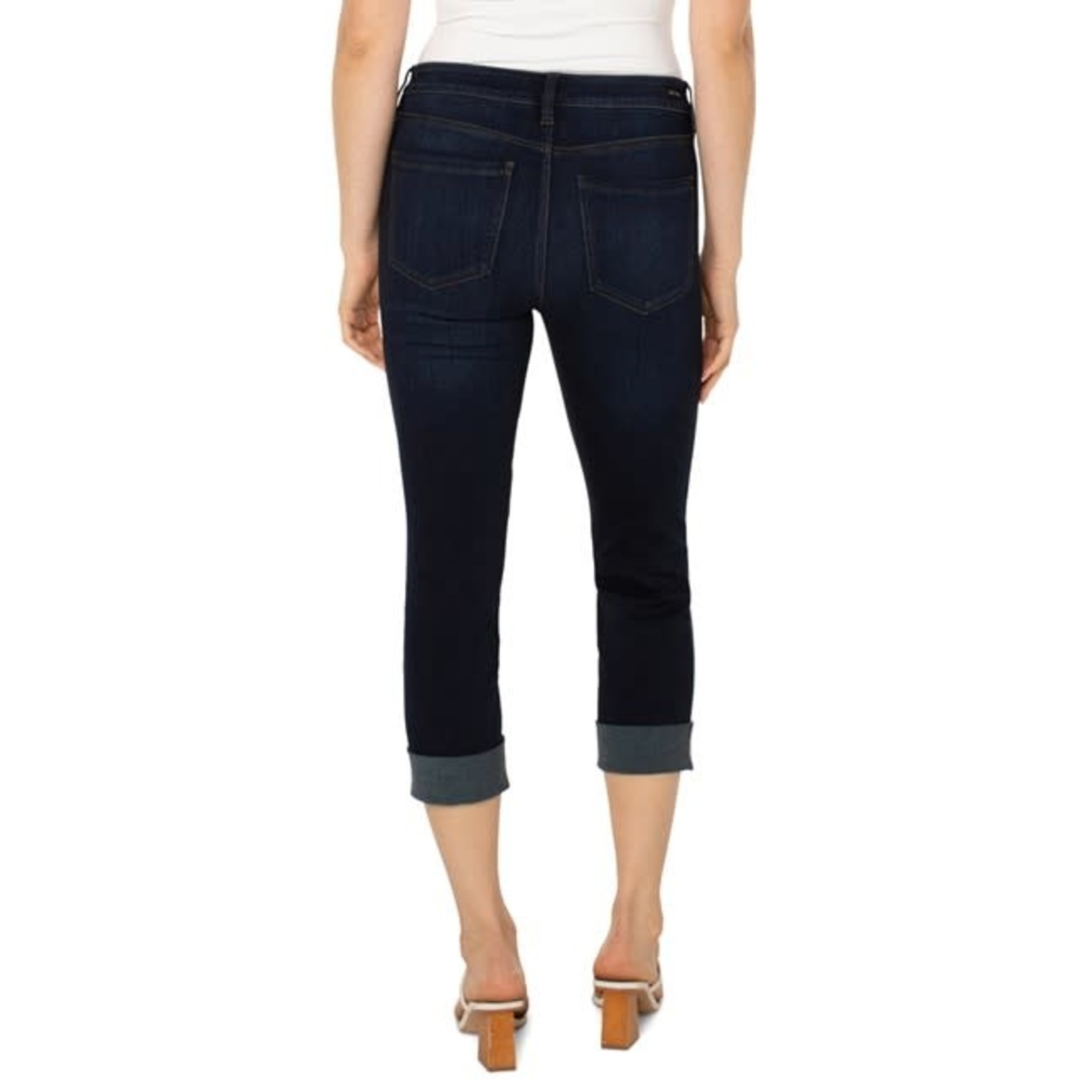 Liverpool Charlie Crop Wide Cuff 24” Jean in Destiny Dark Wash