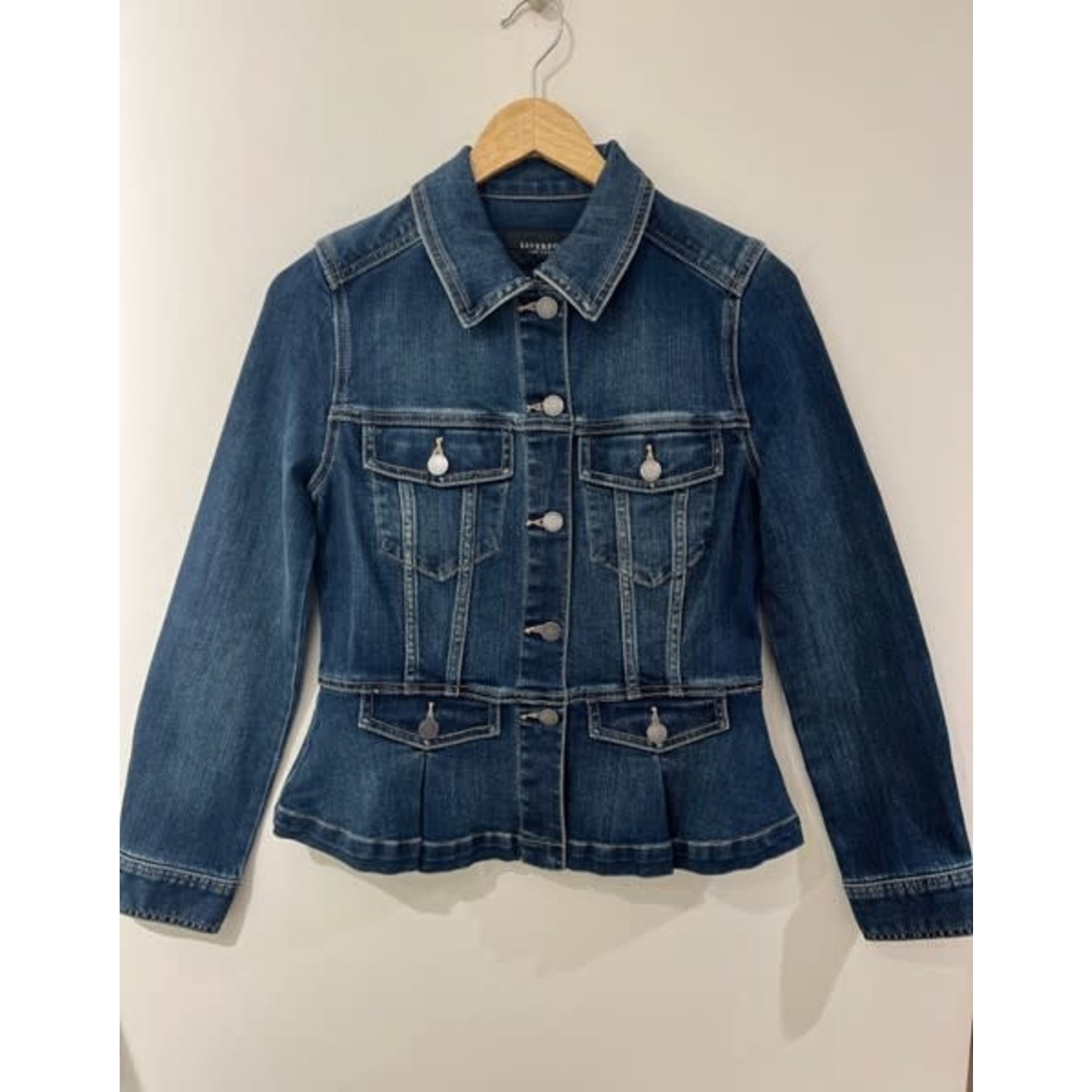 Liverpool Peplum Denim Jacket in Seedling - Molly's Meanderings