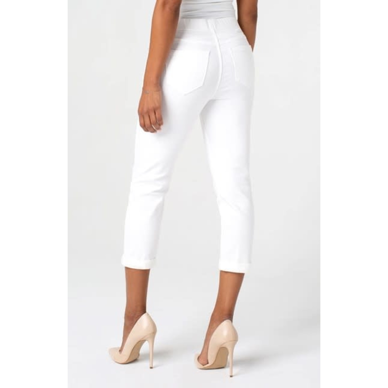 Liverpool Chloe Crop Skinny with Rolled Cuff in Bright White