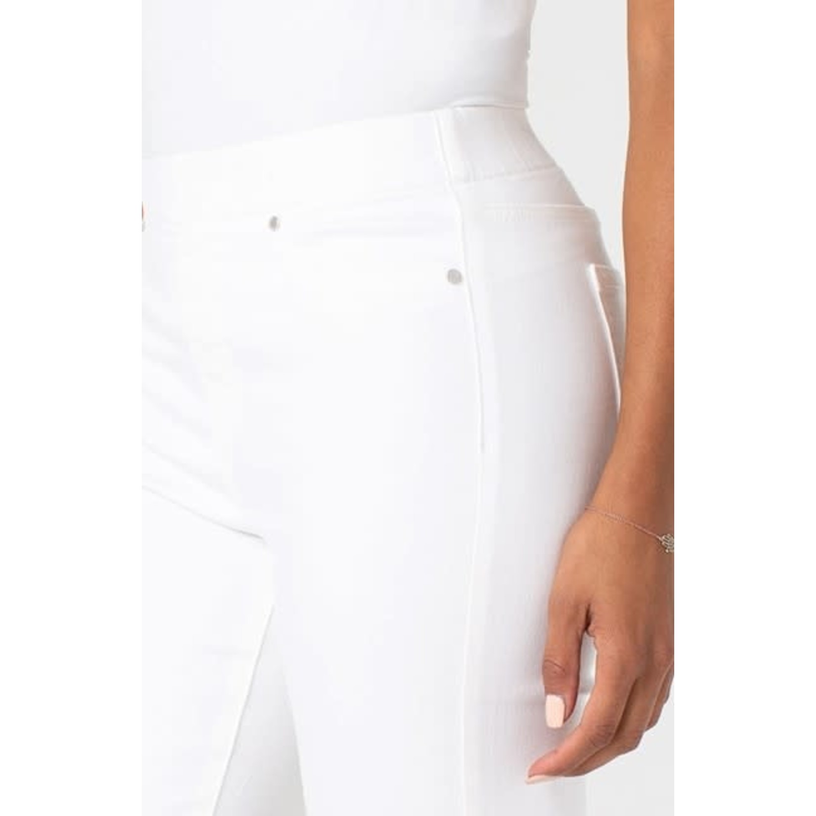 Liverpool Chloe Crop Skinny with Rolled Cuff in Bright White