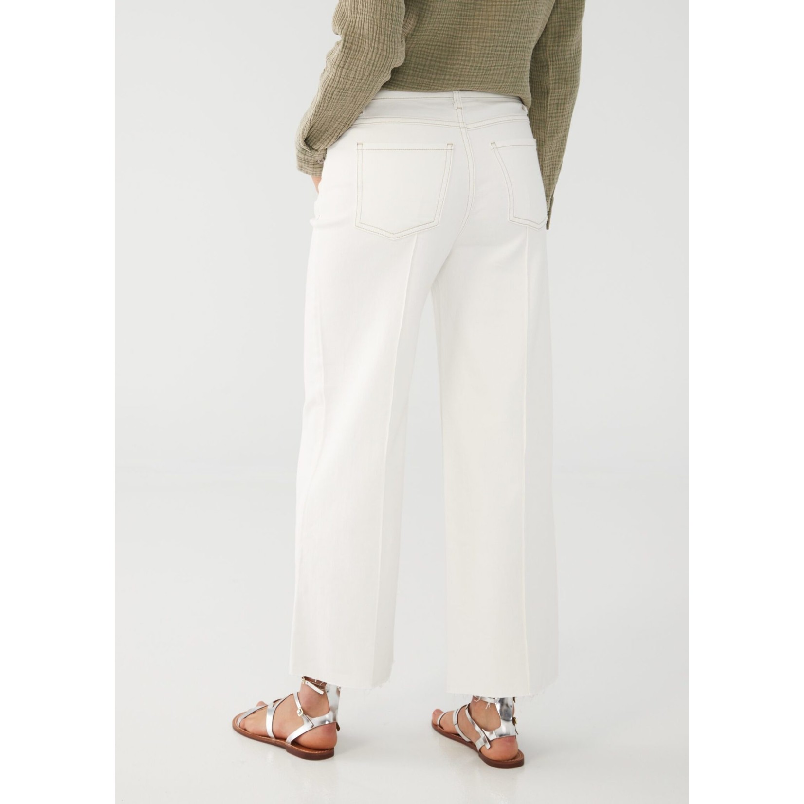 FDJ Olivia Wide Leg Ankle Jeans in Ivory
