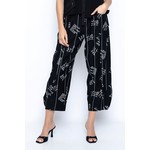 Picadilly Balloon Pants in Black w/ White Writing