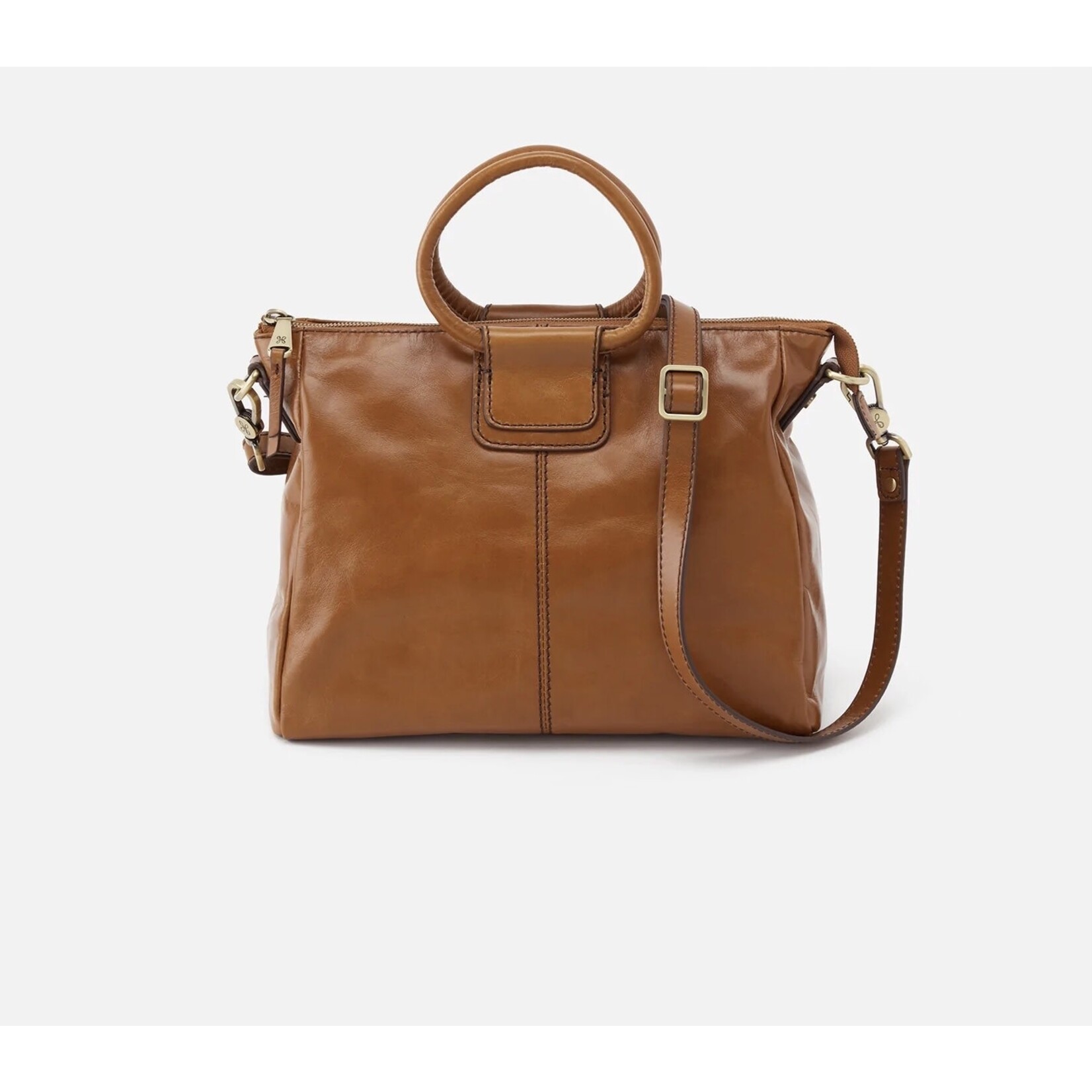 HOBO Sheila Medium Satchel - Polished Leather in Truffle