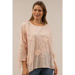 Cami Embroidered Top in Petal Pink