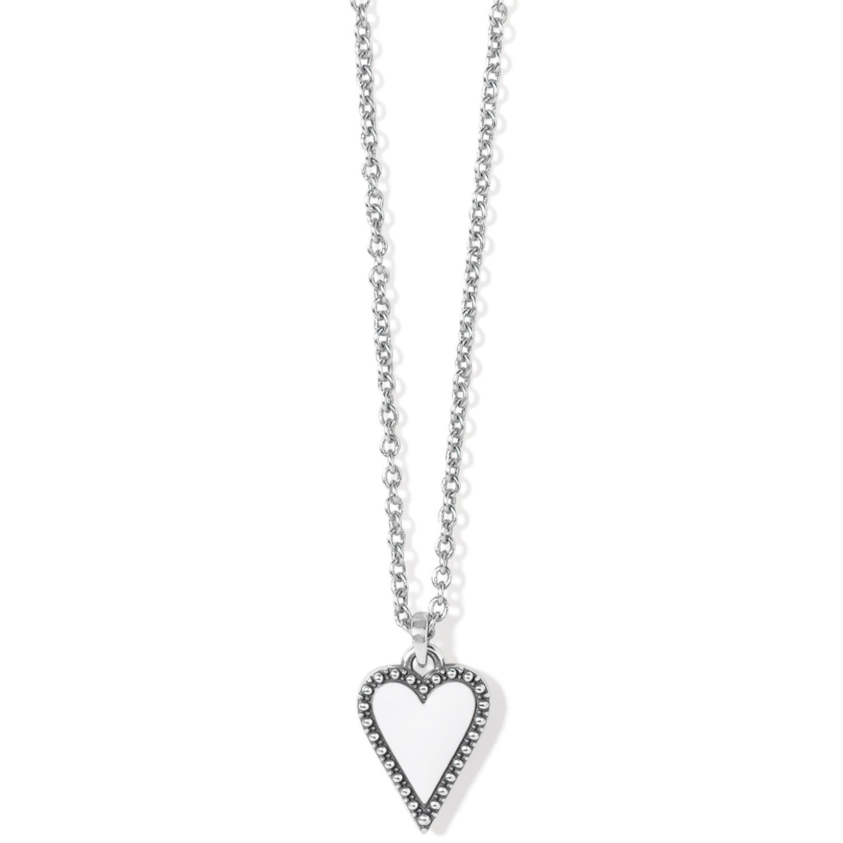 Brighton Dazzling Love Petite Necklace - Silver-White