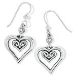Brighton Alcazar Duet Heart French Wire Earrings