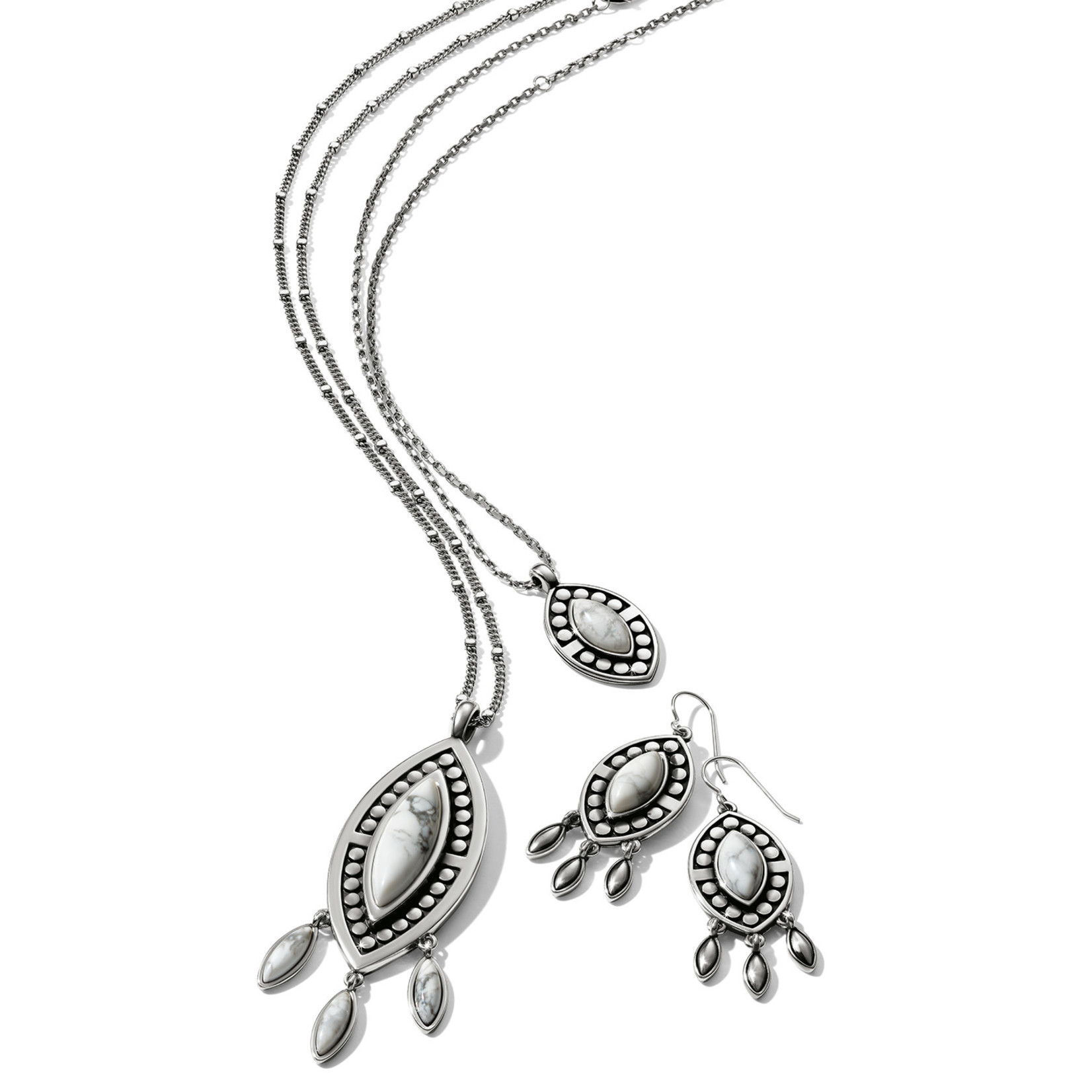 Brighton Pebble Dot Dream Howlite Convertible Necklace