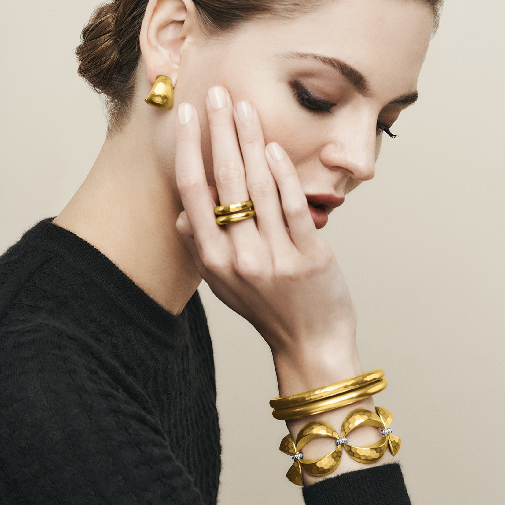 Brighton Inner Circle Gold Double Hinge Bangle