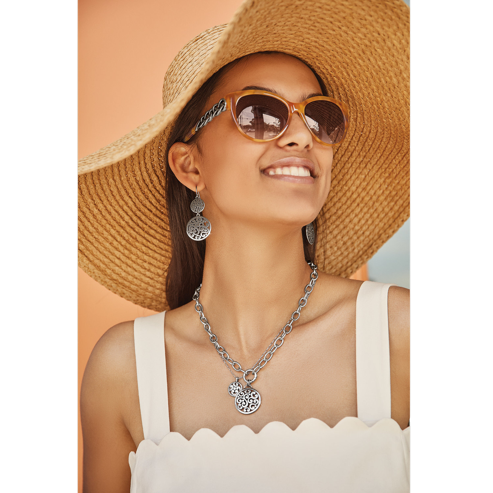 Brighton Contempo Medallion Duo French Wire Earring