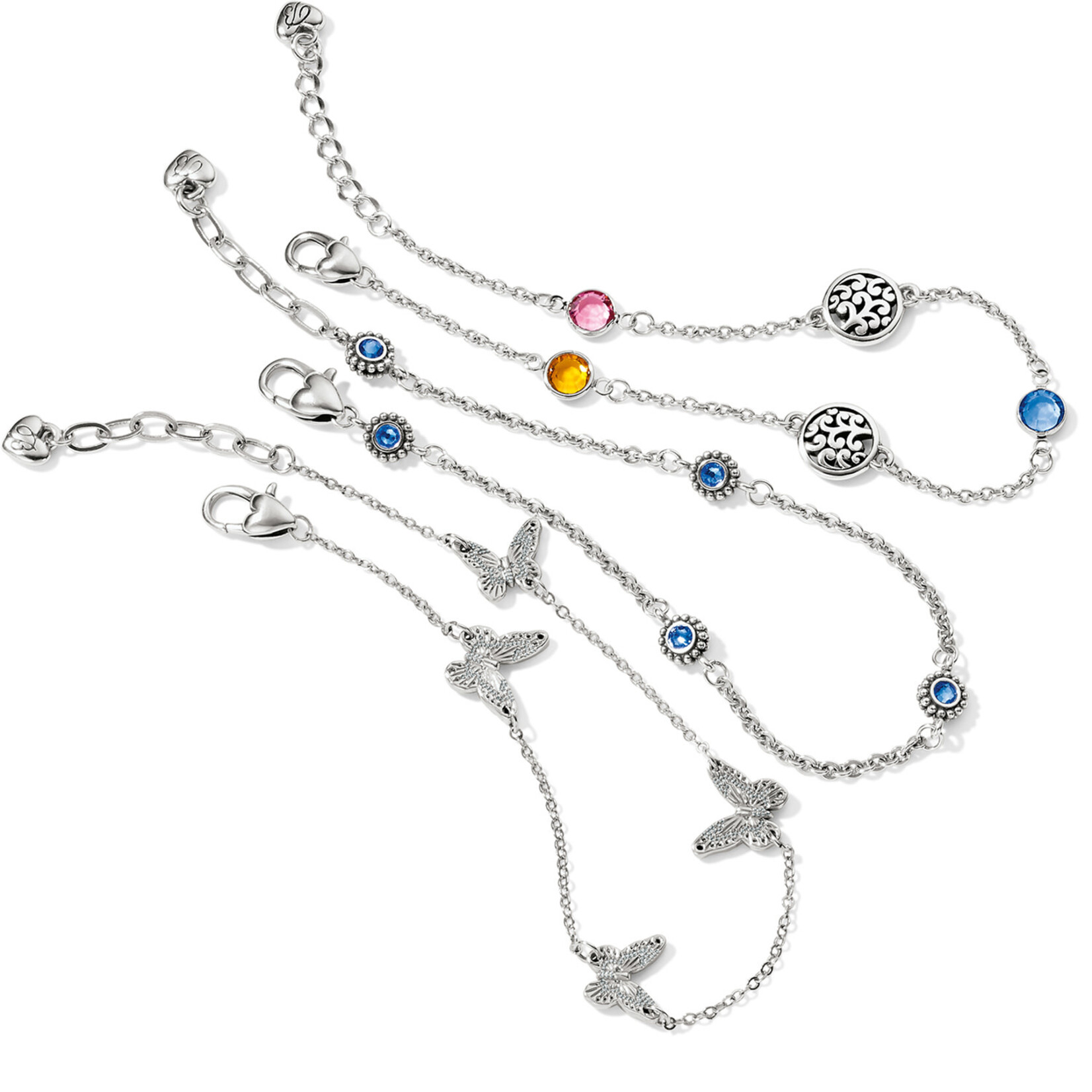 Brighton Solstice Butterfly Anklet - Silver