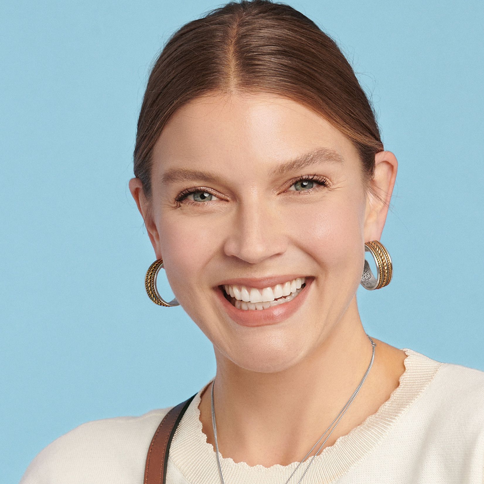 Brighton Monete Wide Hoop Earrings