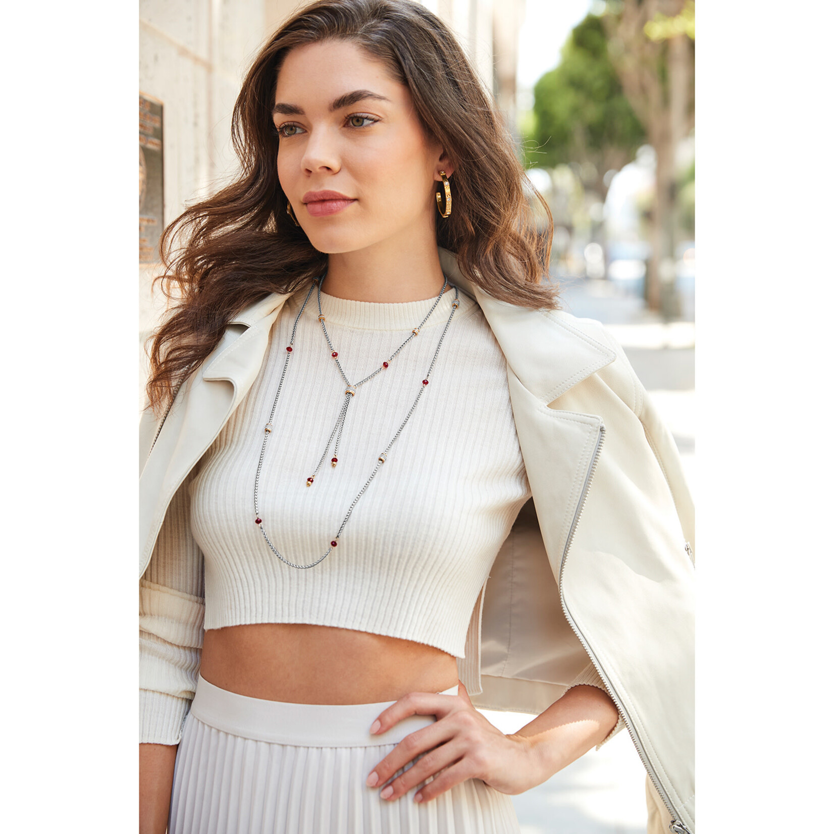 Brighton Meridian Red Two Tone Petite Y Necklace