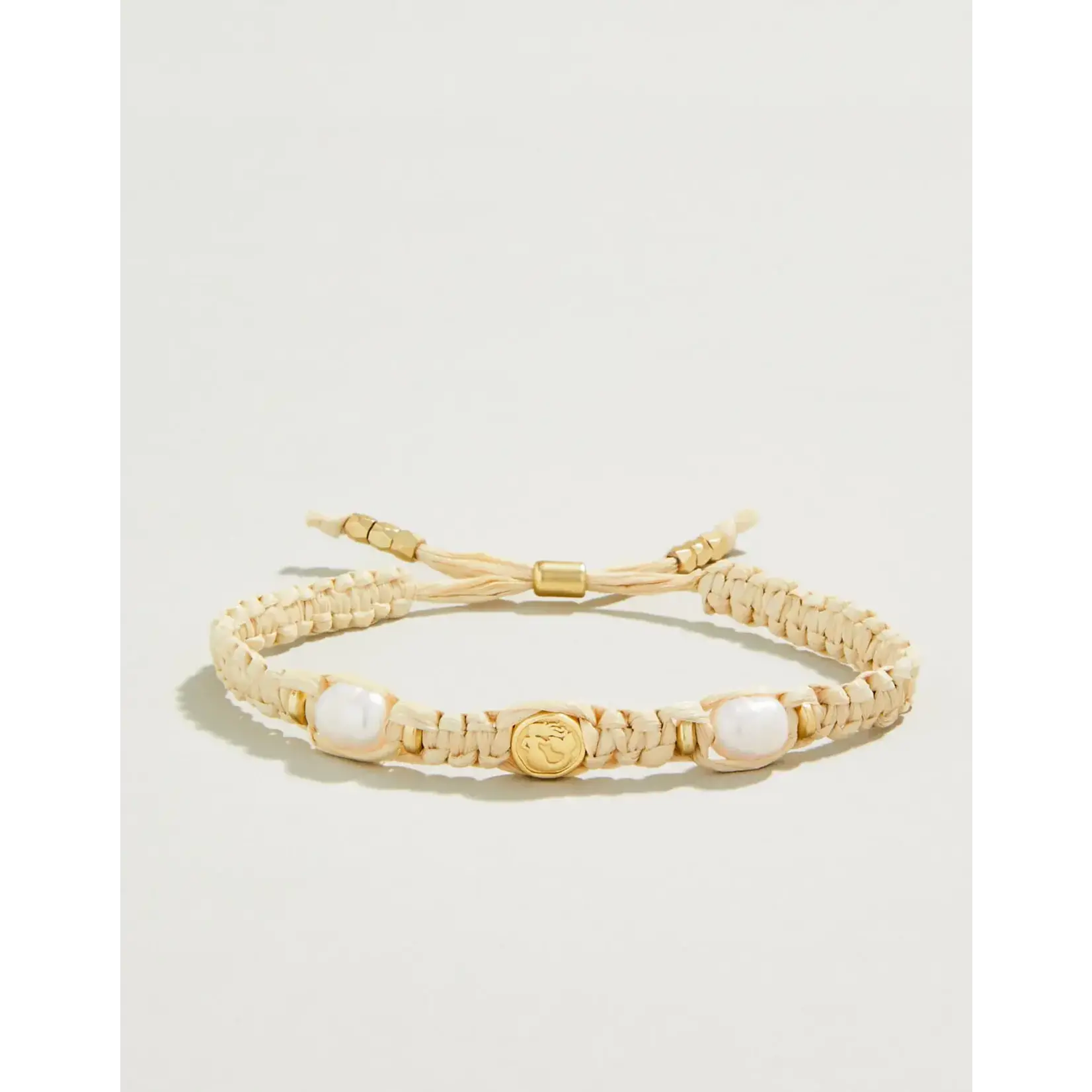 Spartina Straw Slide Bracelet Natural/Pearl