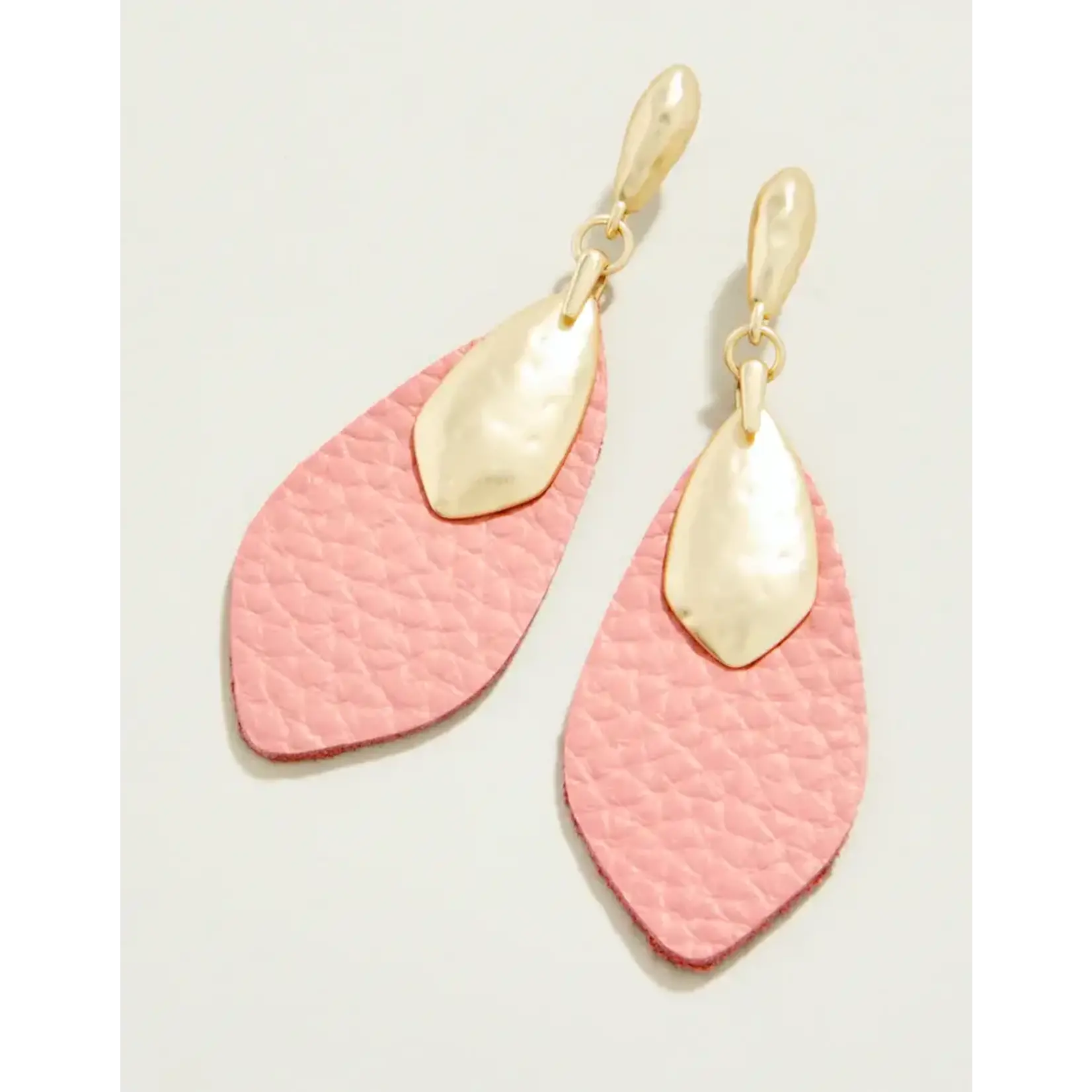 Spartina Leather Petal Earrings Terra Cotta